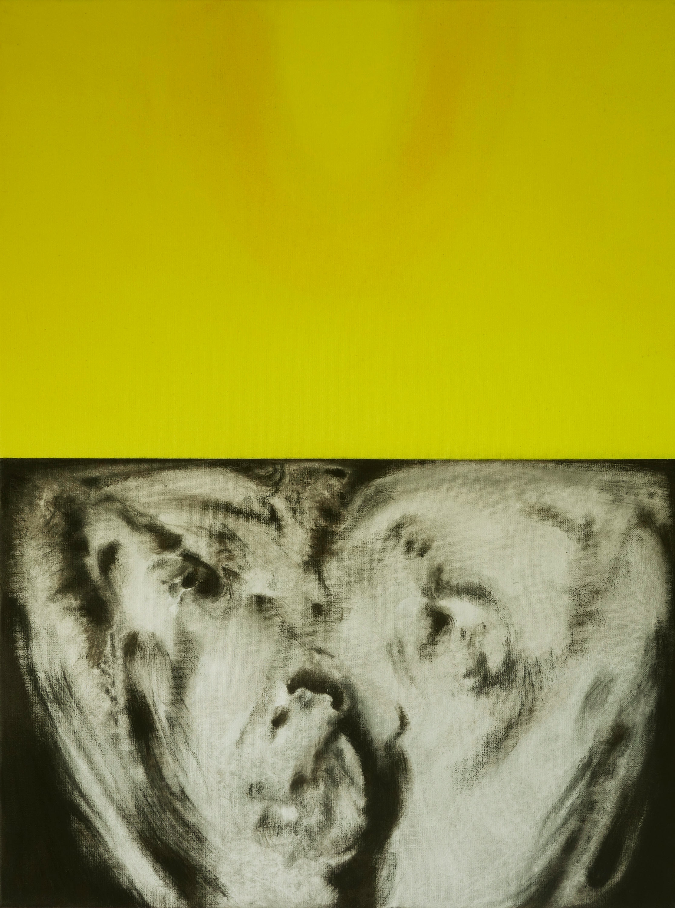 2016, Confrontation 19, acrylique et fusain sur toile, 60 x 80cm