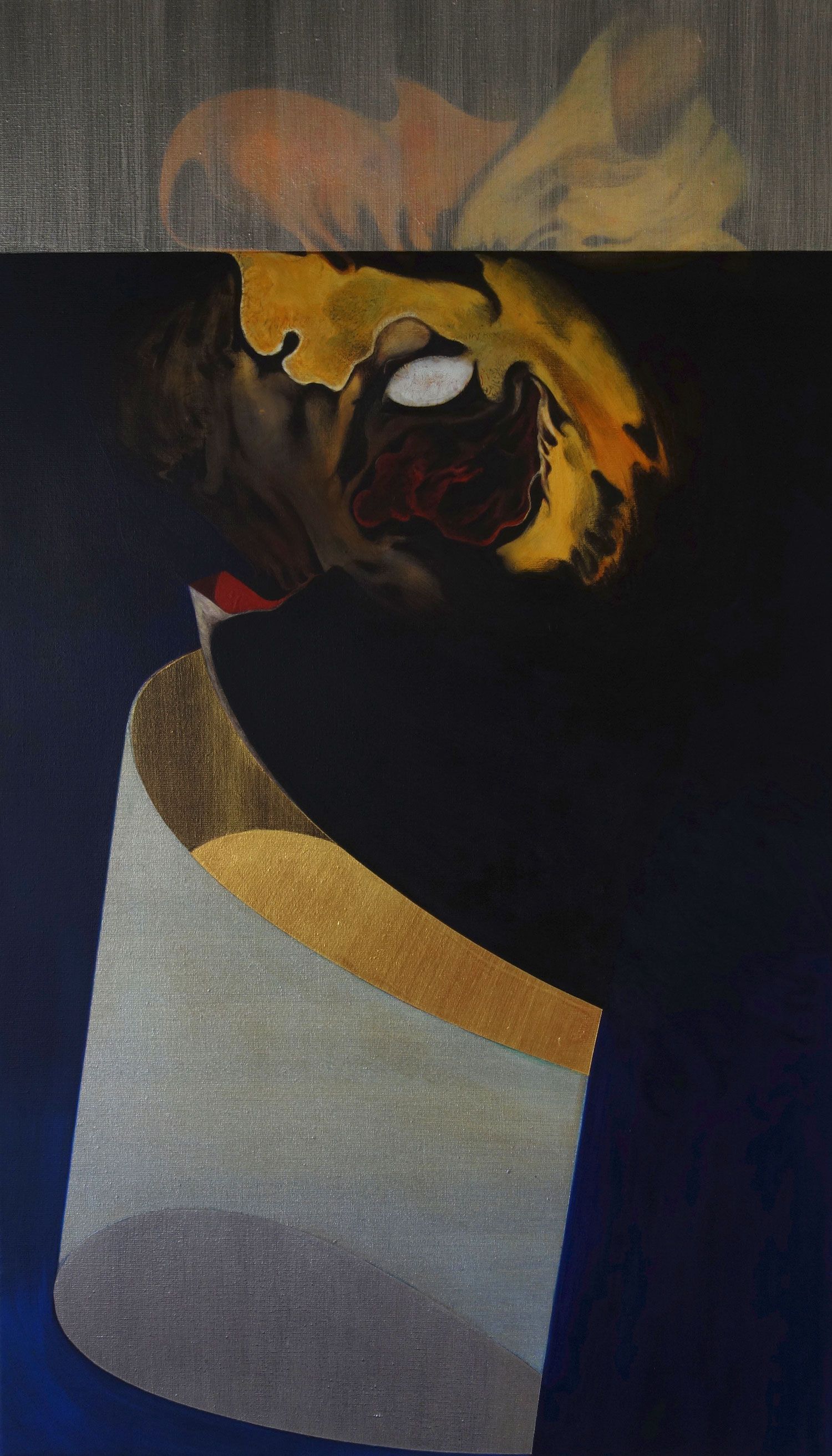 2015, Confrontation 9, acrylique sur toile, 40 x 70-cm