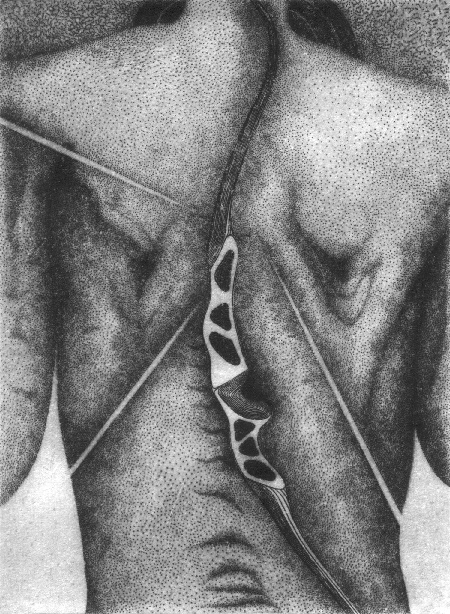 2011, Redressé, burin et pointe sur cuivre, 6cm x 8cm